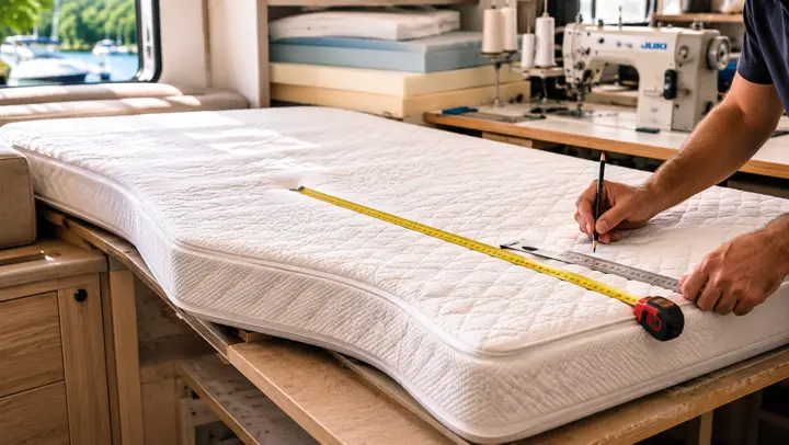 Fabrication d’un matelas sur mesure dans notre atelier
